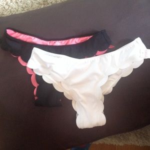 vIctoria secret PINK scallop bikini bottom WHITE