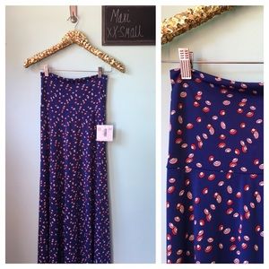 LuLaRoe maxi skirt XXS xx-small  nwt