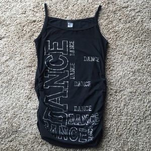 Stretchy Rhinestone Dance Tank