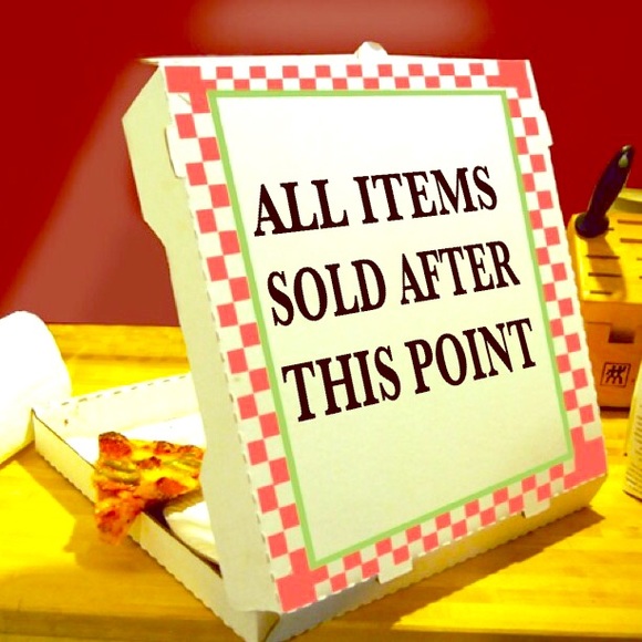 All items sold after this point