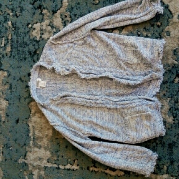 Motherhood maternity open front fringe cardigan