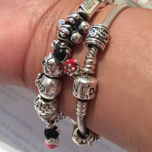Authentic pandora bracelet & with charms