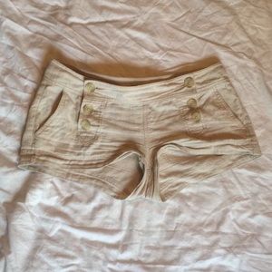 Express khaki linen shorts