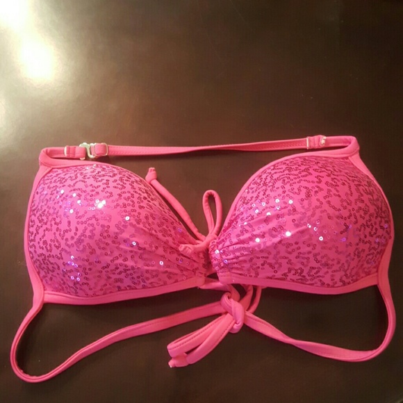 Hot pink bikini top