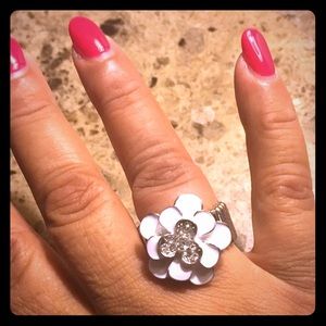 White and silver glitter