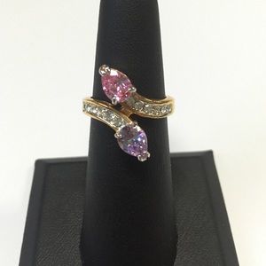 Park Lane Golden Cubic Zirconia Ring