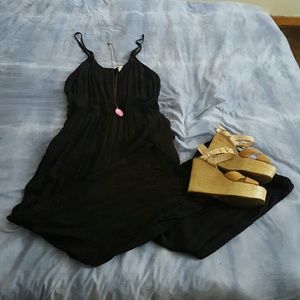 Black wide leg jumpsuit