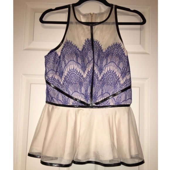 Beautiful lace peplum top with circle skirt