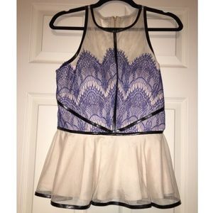 Beautiful lace peplum top with circle skirt