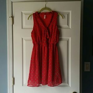 Sleeveless red dress