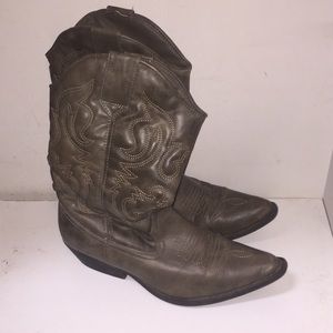 Brown cowboy boots