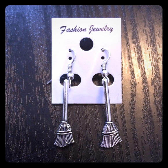 Just made! Broom earrings. NWT - Picture 1 of 1