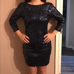 Navy Sequined Cocktail Dress🏡SALE MAKE AN OFFER💖