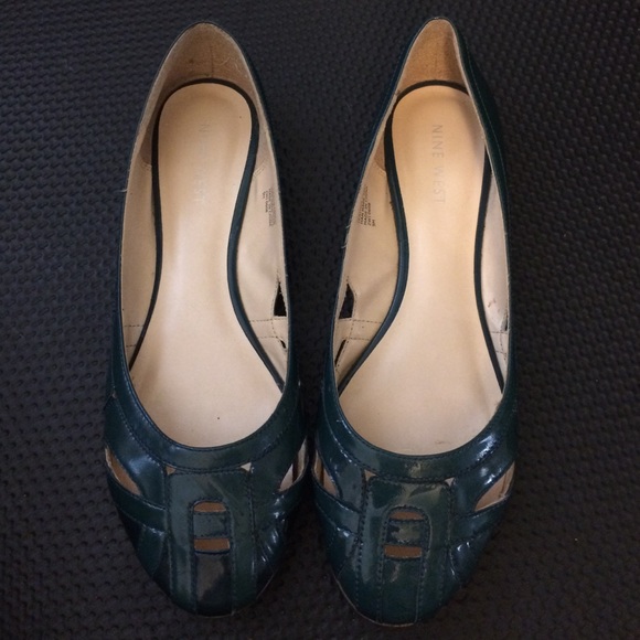 Nine West turquoise flats size 9