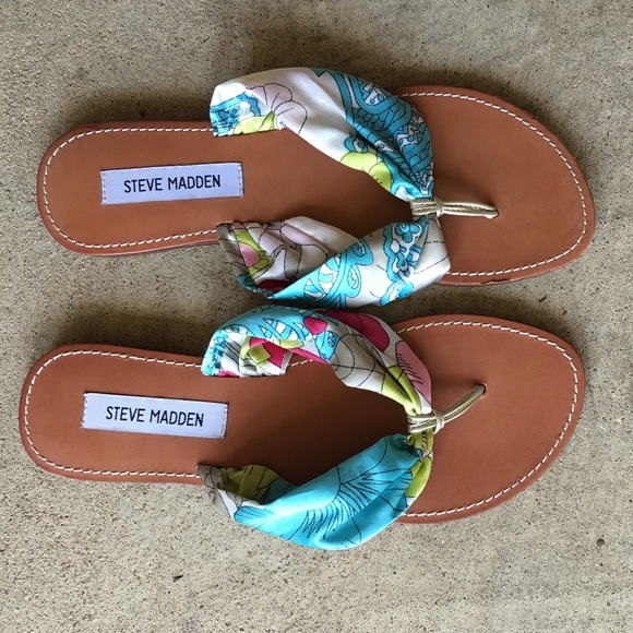 Steve Madden Silk Strap Flip Flop Sandals