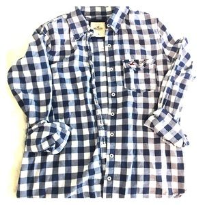 Blue Hollister Flannel!