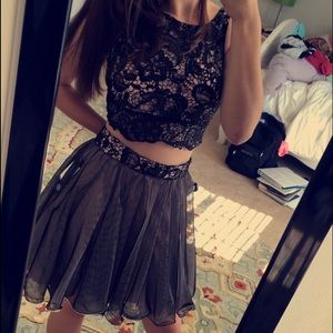 Two piece homecoming dress