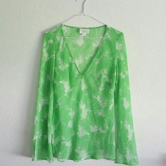 Shear long sleeve Ann Taylor top