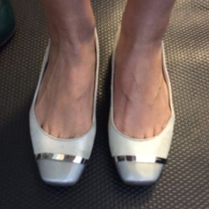 Calvin Klein light silver flats size 9.5