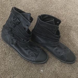 Leather Converse High Tops