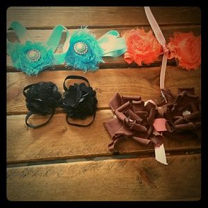 4 pairs footless sandals