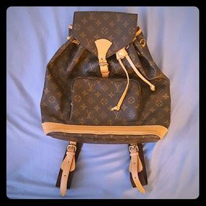 Leather, Drawstring Backpack