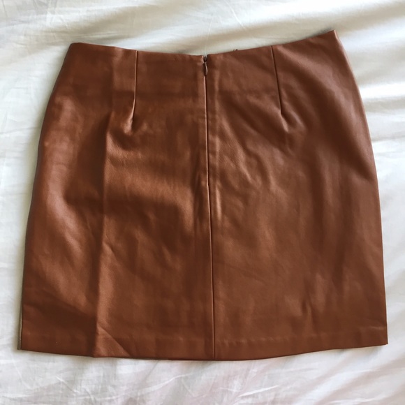 ❗️1 LEFT ❗️Vicky Leather & Suede Colorblock Skirt - Picture 4 of 4