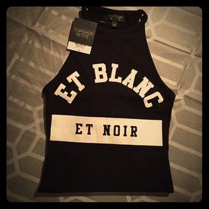 Et Blanc, Et Noir black bodysuit. Semi open back.