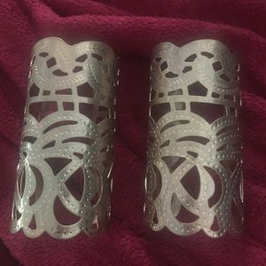 Roman style gold adjustable cuffs