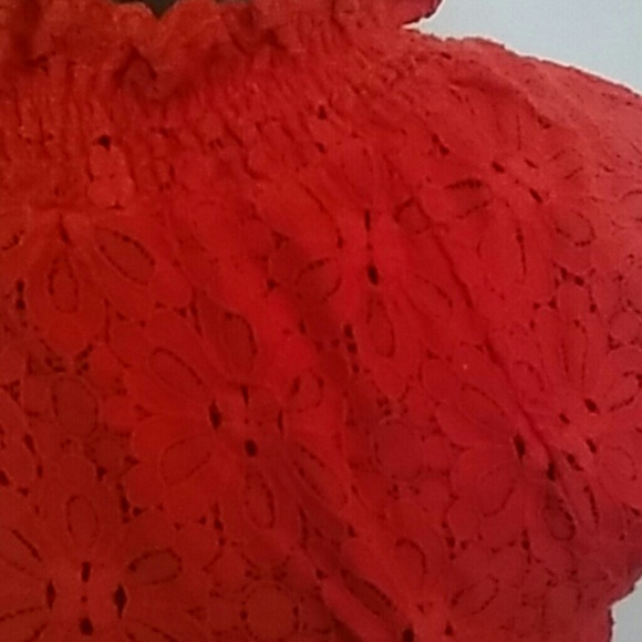 Boho Crocheted Ruffle Top - Picture 2 of 3