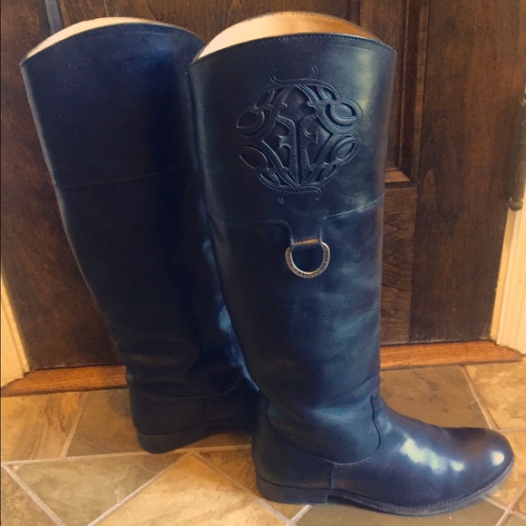 Frye Melissa Logo - Black, Size 8, worn once!