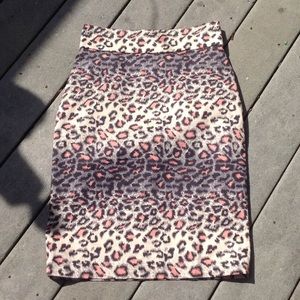 Paniz Pink Roar Animal Pencil Skirt