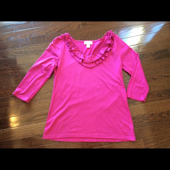 Ann Taylor LOFT Deep Fuchsia Top