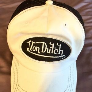 Vintage Von Dutch black and white trucker hat