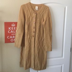 Cozy cable sweater coat from Anthropologie Large