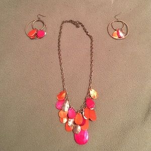 Necklace and earrings