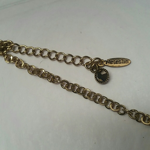 Natasha bold statement necklace brown gold - Picture 2 of 3