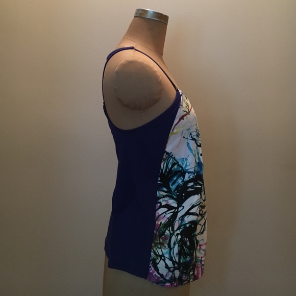 Abstract Racerback Satin Tank - Picture 2 of 3