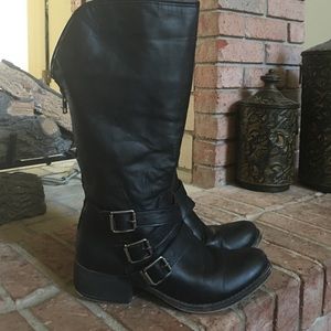 Steve Madden knee high distressed boots