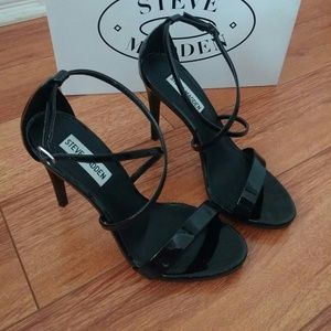 Steve Madden Patent Black Heel - Feliz, Size 7