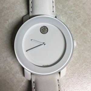 Authentic White Movado Bold Watch