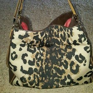 Coach Madison Phoebe Ocelot Shoulder Bag