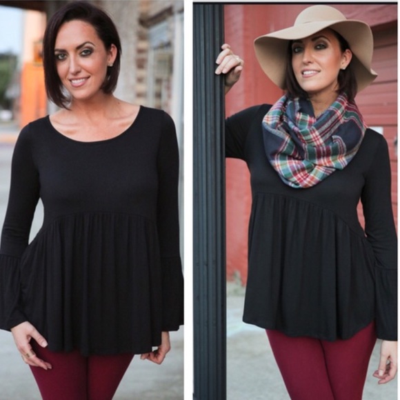 Bell Sleeve Babydoll Tunic