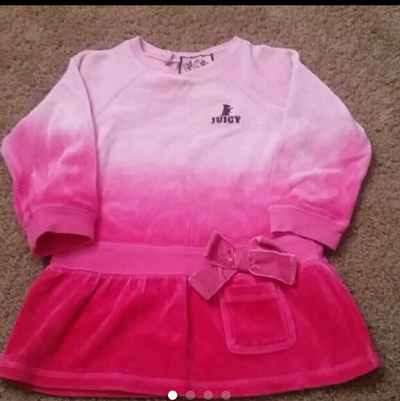 Toddler girl Juicy Couture Pink Velour Shirt