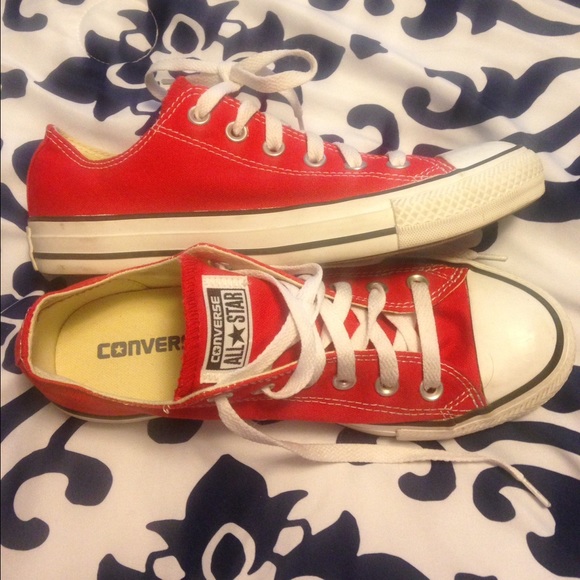 Red and White Chuck Taylors