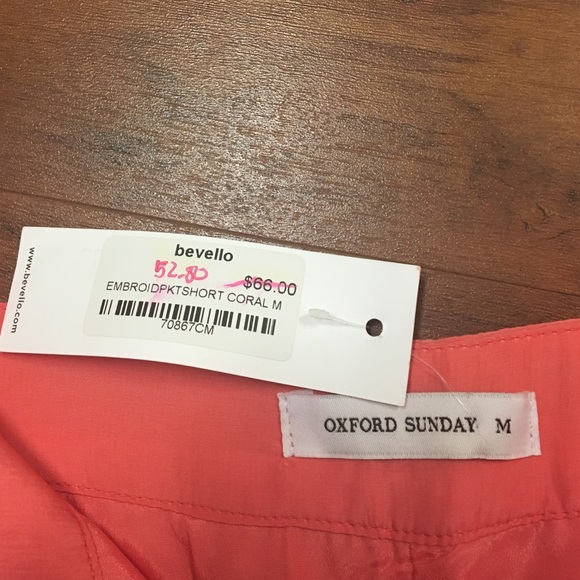 NWT BEVELLO CORAL SHORTS - Picture 2 of 3