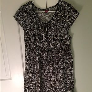 Black, white and gray dress