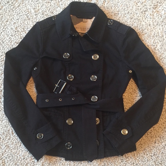 burberry brit short trench coat