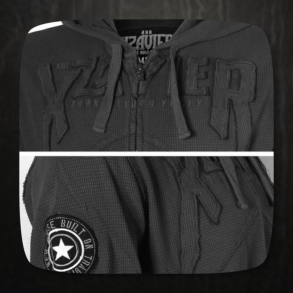 🆕 MENS Charcoal Gray Thermal Hoodie - Picture 3 of 4