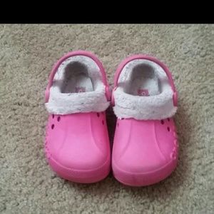 Toddler girl pink crocs size 8 9